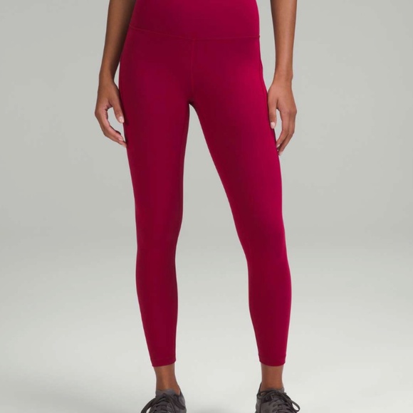 lululemon athletica Pants - Lululemon Wunder Train High-Rise Tight with Pockets 25" Pomegranate